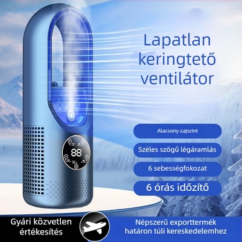 2025-ös új penge nélküli asztali ventilátor, erős légáramlat, otthoni használatra, permetező hűtés, időzítő, USB tápegység