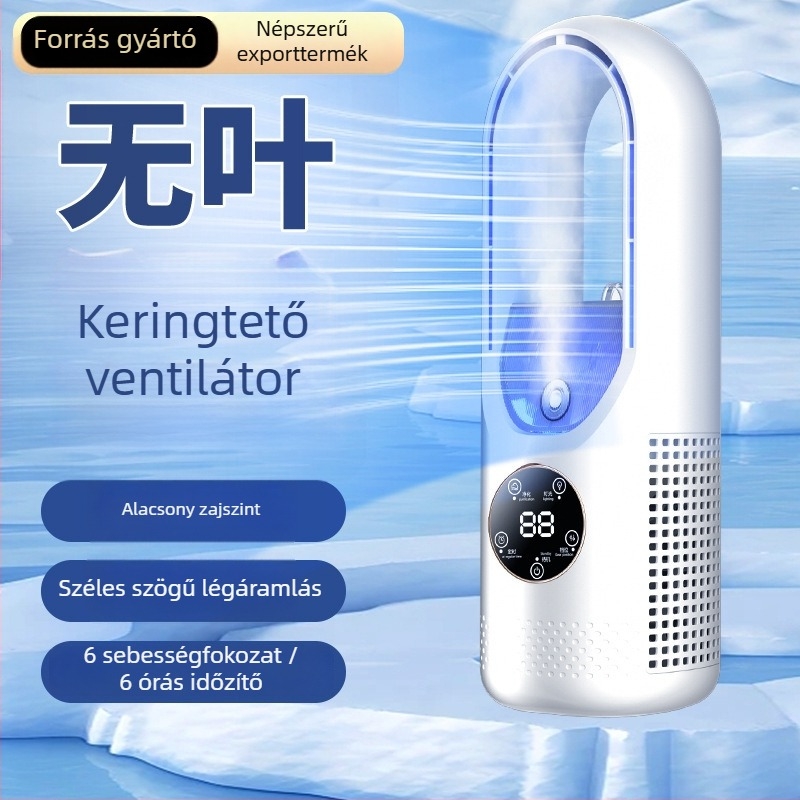 2025-ös új penge nélküli asztali ventilátor, erős légáramlat, otthoni használatra, permetező hűtés, időzítő, USB tápegység