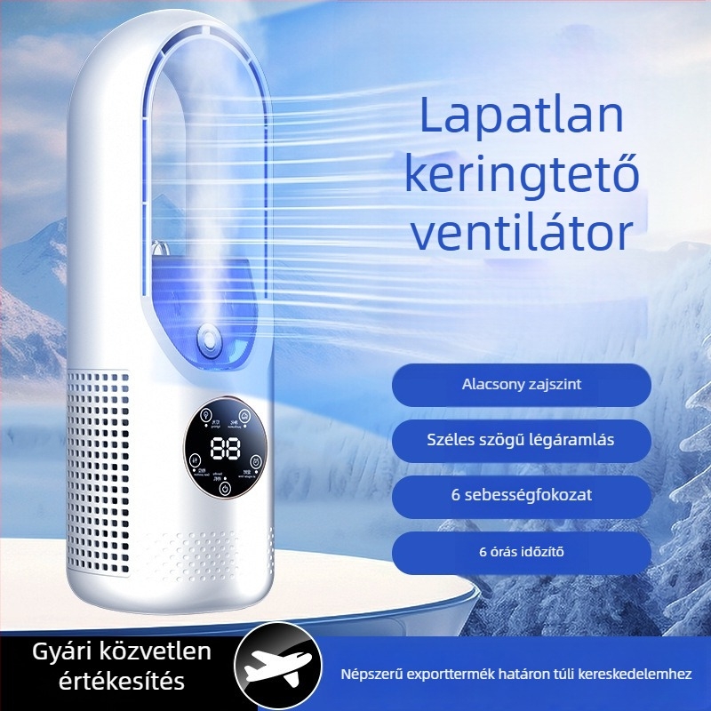 2025-ös új penge nélküli asztali ventilátor, erős légáramlat, otthoni használatra, permetező hűtés, időzítő, USB tápegység