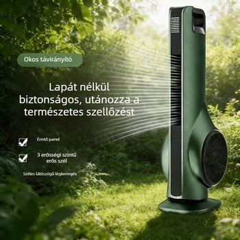 Lapát nélküli toronyventilátor távirányítóval, 3 fokozat, széles légáramlat