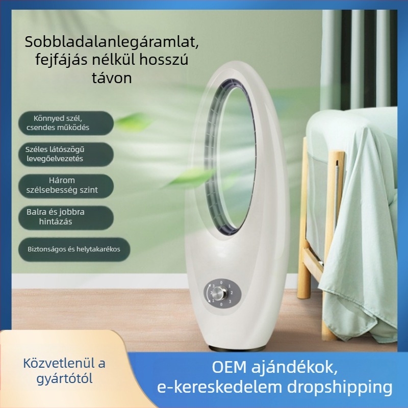 Toronyventilátor QB-T628, lapát nélküli, 220V, 45W, 50Hz, zaj 40–50 dB, 3 sebesség, Natural/Sleep/Normal szél, mechanikus működtetés, brushless motor