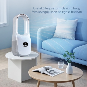 Lapát nélküli USB hűtőventilátor párásítással – 3 sebesség, 36 dB alatt, 5V 10W