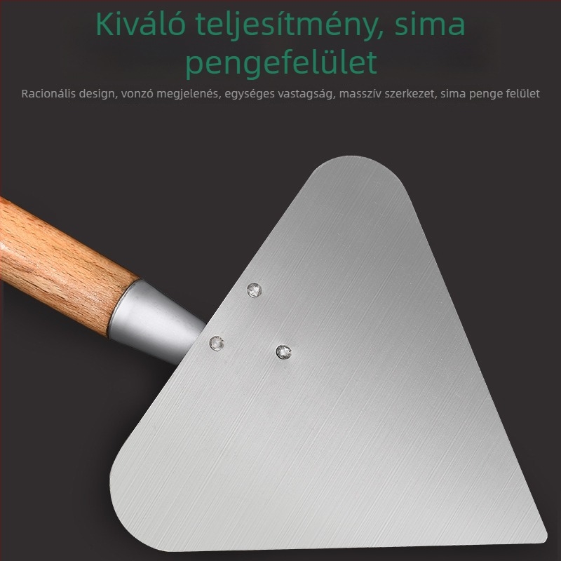 Lu Feng téglázó kanál, őszibarack alakú, nagy, 200 mm hosszú, 1 mm vastagság