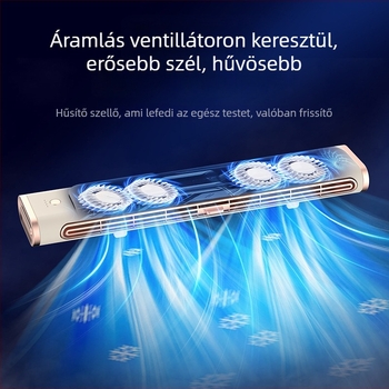 Beépített 4000mAh-s akkumulátorral, USB-vezérelt toronyventilátor otthoni használatra, természetes szélű, 3 fokozat, falra vagy talpra szerelhető, alacsony zaj (<36 dB)