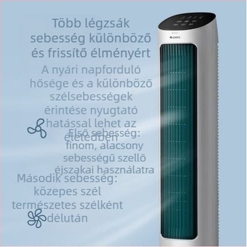 Gree lapátok nélküli klímaberendezés ventilátor távirányítóval, AC táplálás, 5 sebességű levegő, párásítás KS-04X61Dg