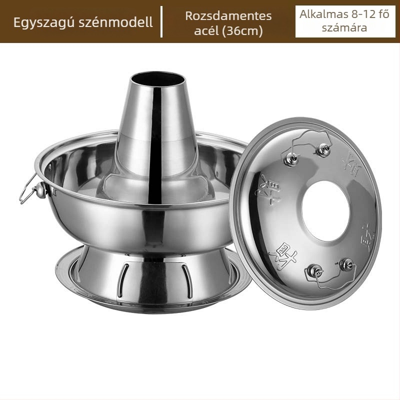 Kínai stílusú forró fazék rézimitációval, rozsdamentes acél 201 edény, kapacitás 2,1–4 L, márka Yaojia le, otthoni használatra, nem elektromos