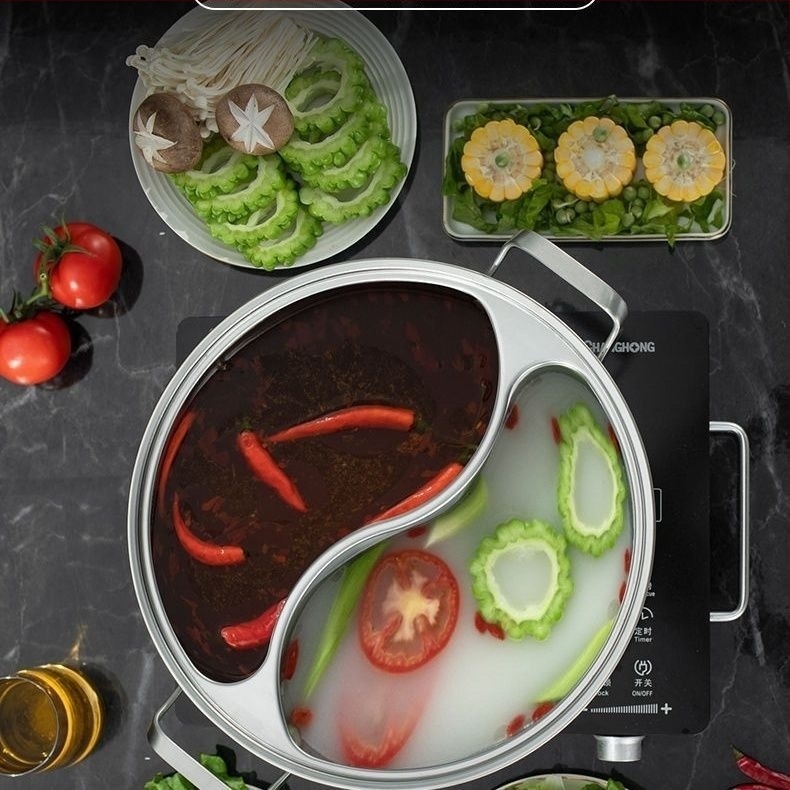 Hot pot 304 rozsdamentes acélból, 2,1–4 L kapacitás, nem elektromos, Unique márka