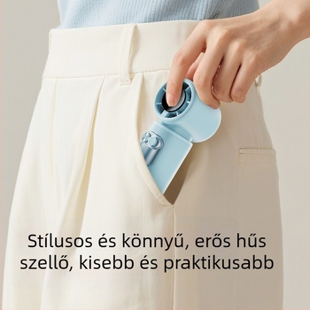 Kézi USB-ról tölthető lapát nélküli ventilátor digitális kijelzővel, nagy teljesítményű turbina, beépített 2000–4000mAh akkumulátor