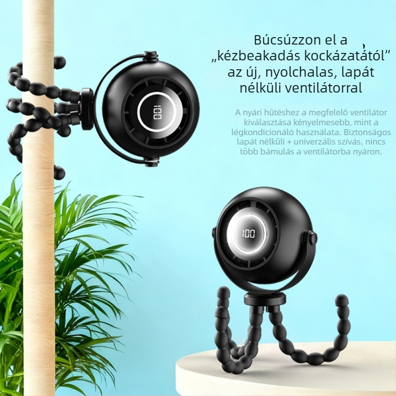 26 új modell babakocsi kézi ventilátor, kültéri hordozható babakocsi ventillátor, csendes polip ventilátor