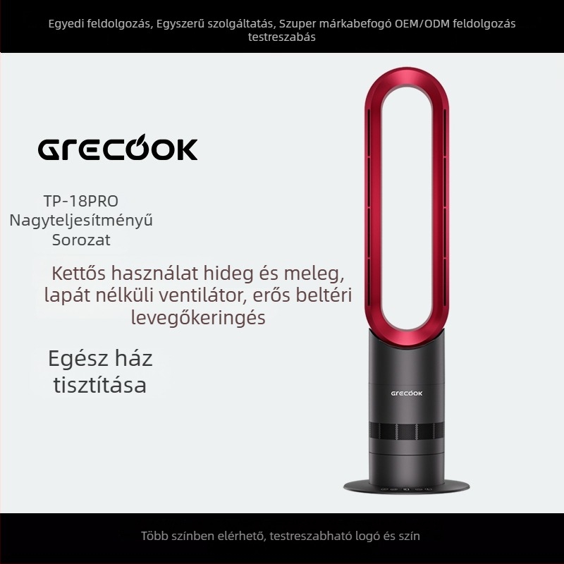 Grecook penge nélküli toronyventilátor otthoni használatra, ultra halk, 10 fokozat, távirányító, 31–40 m²-es területhez
