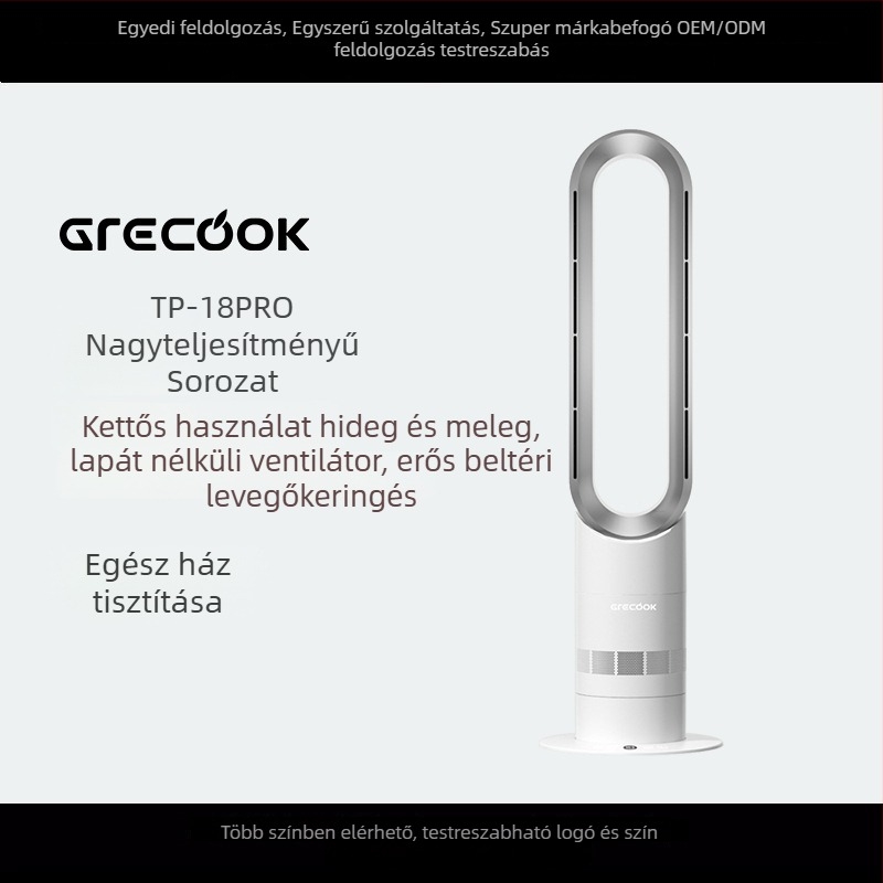Grecook penge nélküli toronyventilátor otthoni használatra, ultra halk, 10 fokozat, távirányító, 31–40 m²-es területhez