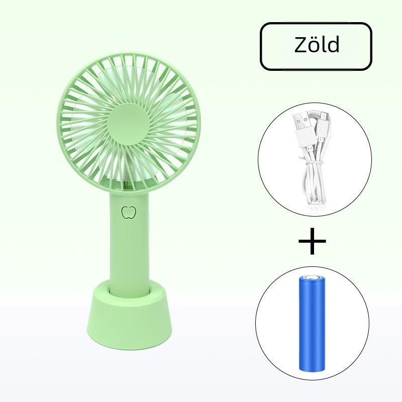 Kézben tartható, lapát nélküli USB ventilátor, cserélhető 500-800 mAh-s akkumulátorral, brushless motor, 3 sebesség, hordozható és csendes (≤36 dB).