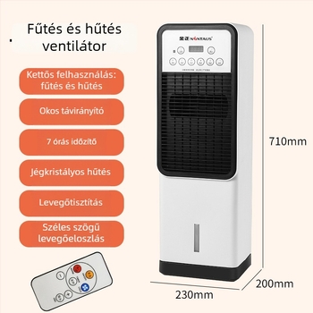 Pálcátlan hűtő-fűtő ventilátor függőleges fűtőtesttel, 1800W, 220V, távirányító, 3 sebesség, 8 órás időzítő