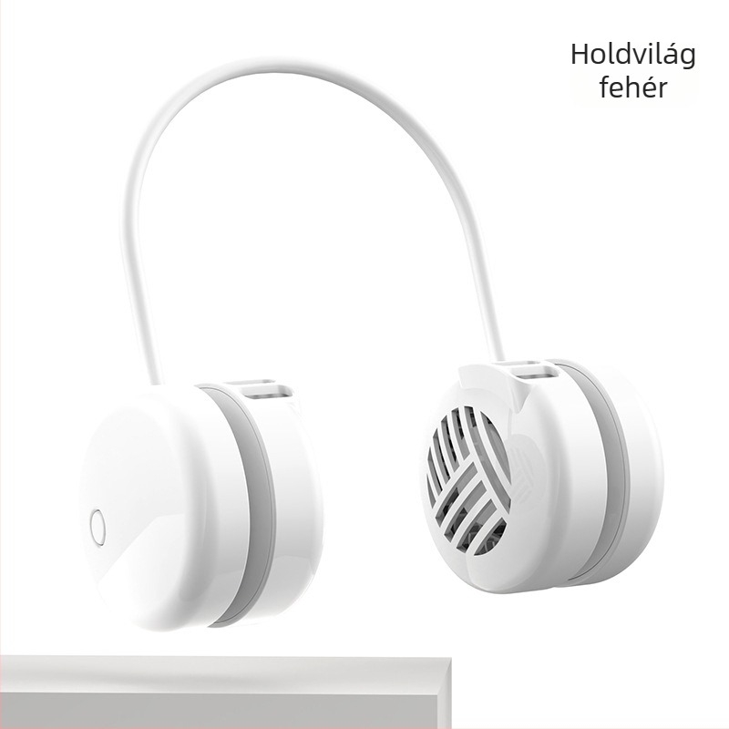 Pengétlen nyakventilátor, hordozható, USB-töltés, csendes