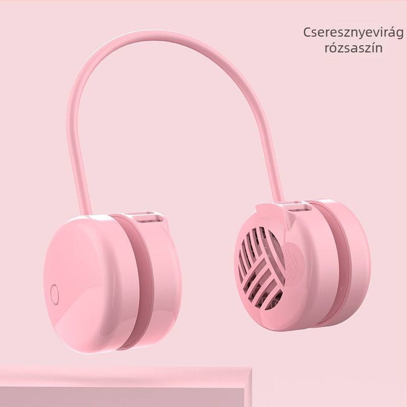 Pengétlen nyakventilátor, hordozható, USB-töltés, csendes