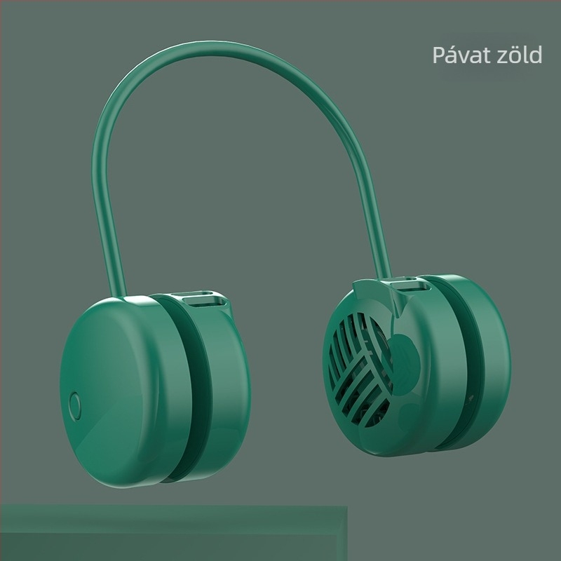 Pengétlen nyakventilátor, hordozható, USB-töltés, csendes