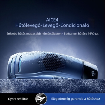 Nyakba akasztható ventilátor lapát nélküli kialakítással • beépített akkumulátor 2000–4000 mAh • USB töltés • brushless motor
