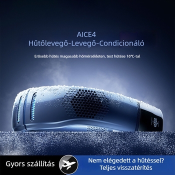 Nyakba akasztható ventilátor lapát nélküli kialakítással • beépített akkumulátor 2000–4000 mAh • USB töltés • brushless motor