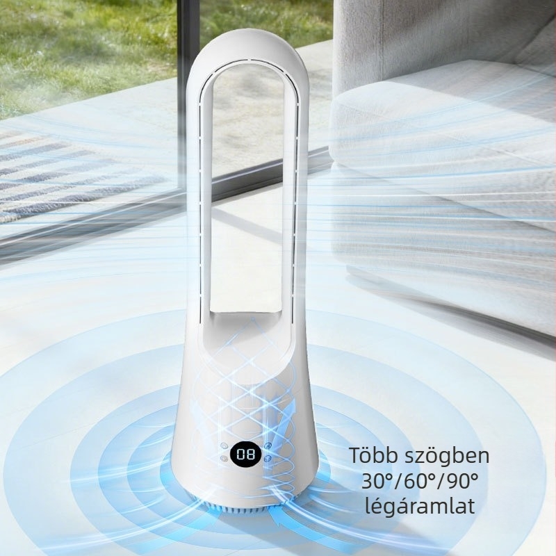 Intelligens penge nélküli asztali és álló ventilátor távirányítóval, 220V, 20W, 45–50 dB, időzítő több mint 8 óra, természetes szél