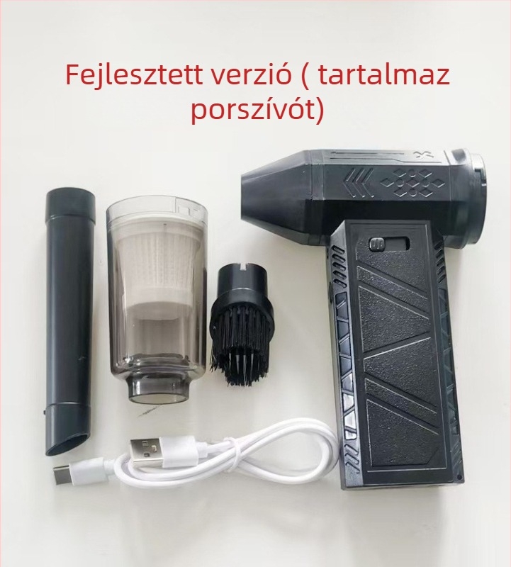 Kézben tartható USB brushless ventilátor beépített 2000–4000mAh akkumulátorral, LED világítással, 4 sebességbeállítással