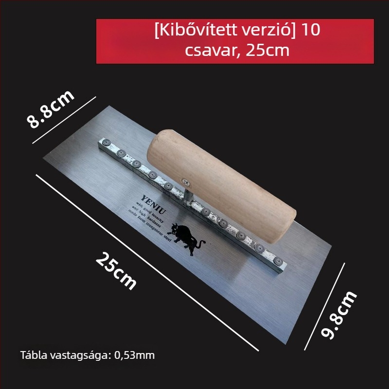 Rozsdamentes acél glettkés vakoláshoz és kaparáshoz