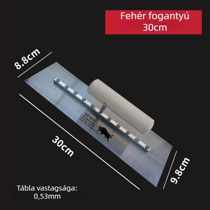 Rozsdamentes acél glettkés vakoláshoz és kaparáshoz
