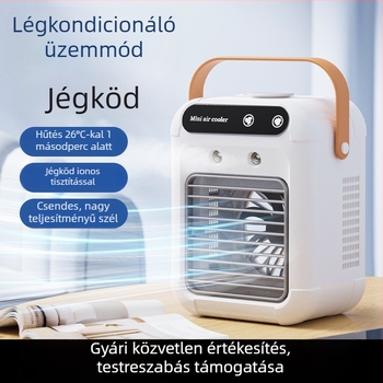 Asztali USB hűtőventilátor beépített párásítóval és permetezéssel, hordozható jég-hűtés