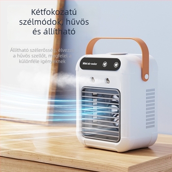 Asztali USB hűtőventilátor beépített párásítóval és permetezéssel, hordozható jég-hűtés