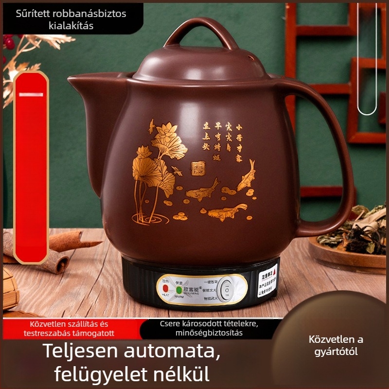 Kerámiás dekociós edény OFN01, 2-3 L, 220V, 450W, KSD ugró termosztát, gombos vezérlés, 1 személyre