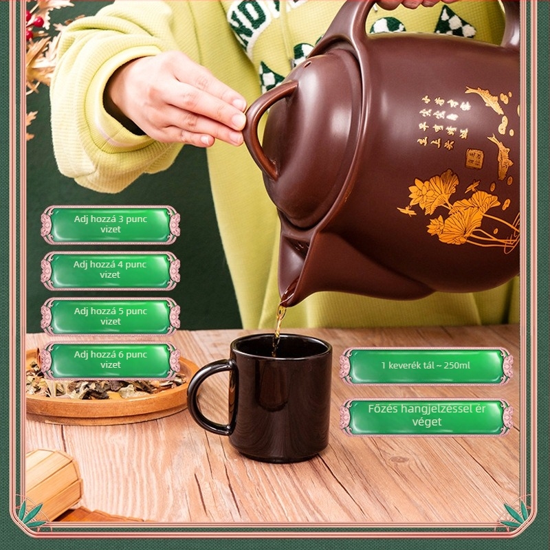 Kerámiás dekociós edény OFN01, 2-3 L, 220V, 450W, KSD ugró termosztát, gombos vezérlés, 1 személyre