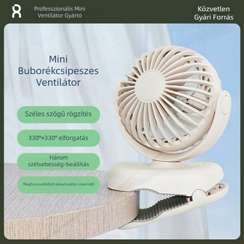 Új kompakt klipszes ventilátor – mini, kültéri hordozható USB-töltésű, otthonra, kollégiumba és az asztalhoz.