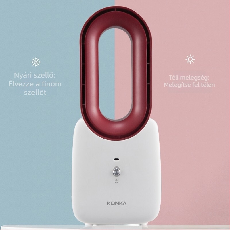 Konka lapát nélküli asztali fűtőventilátor, 700W, 220V, 36–45 dB, brushless motor