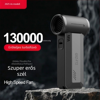 FROMPRO F72 kézi kültéri ventilátor, újratölthető, 4 sebességfokozat, beépített akkumulátor 4000–6000 mAh