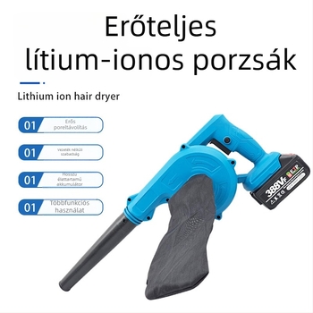 Vezeték nélküli lítium-ion hajszárító beépített porgyűjtővel, 21V DC akkumulátor, 220V töltő bemenet