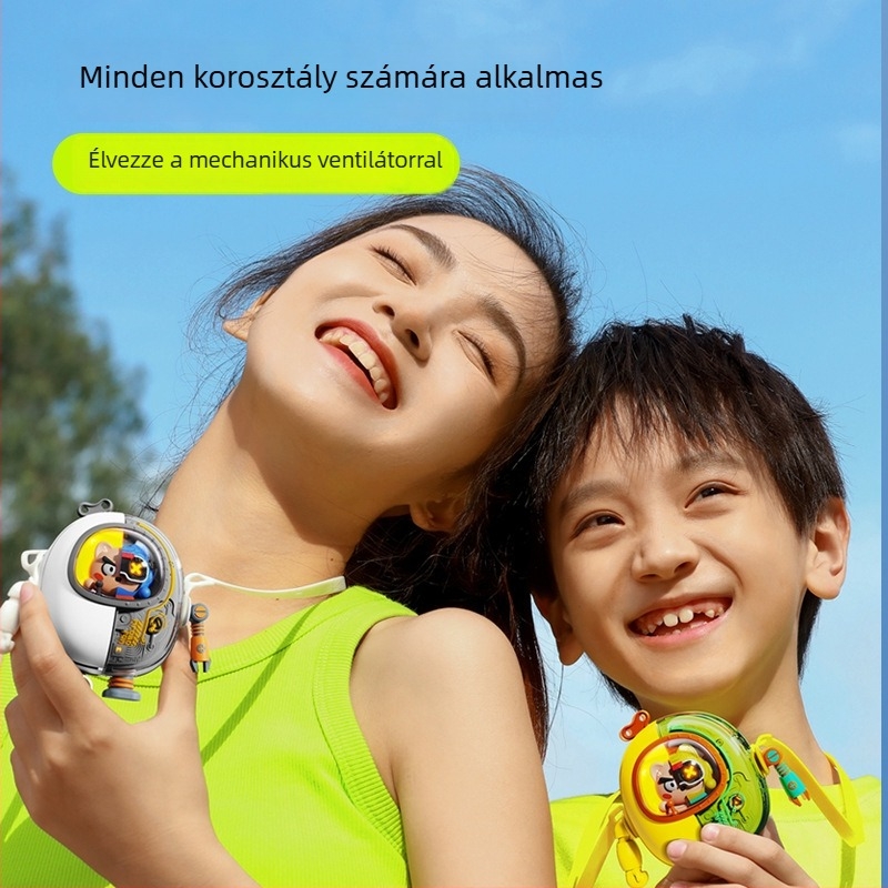 2025-ös Mecha USB mini bladeless nyakventilátor – hordozható, űr témájú dizájn