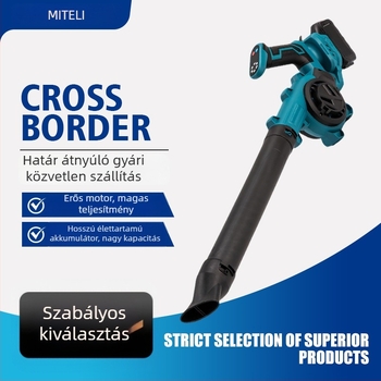 Csapágy nélküli motoros akkumulátoros légfúvó hosszú csővel, 10000W, 220V bemenet, porgyűjtés