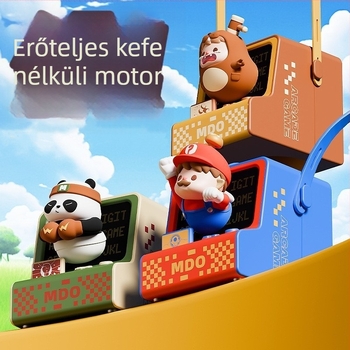 Klasszikus, divatos nyakventilátor gyerekeknek és diákoknak, hordozható, USB-töltésű, rajzfilmszerű dizájn, kültéri használatra