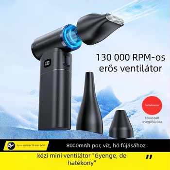 Kültéri penge nélküli ventilátor 13W-os brushless turbó motorral, 5 sebesség, beépített 6000mAh akkumulátor