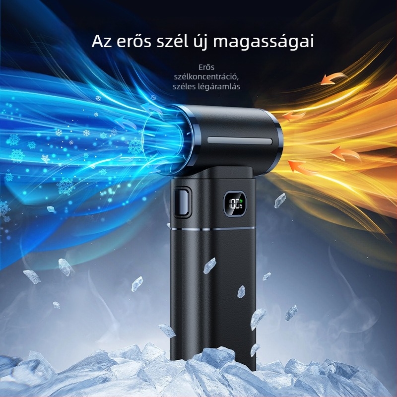 Kültéri penge nélküli ventilátor 13W-os brushless turbó motorral, 5 sebesség, beépített 6000mAh akkumulátor