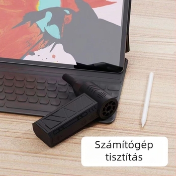 Kézi vezeték nélküli ventilátor brushless motorral, beépített 4000–6000 mAh akkumulátor, 4 sebességfokozat, USB töltés
