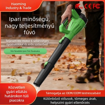 Ipari színvonalú erős fúvó Li-ion akkumulátorral — por és hó fújására