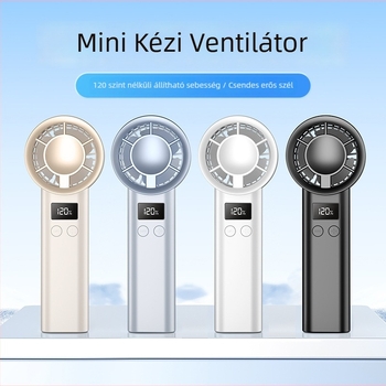 Kézben tartható USB ventillátor, beépített 500-800 mAh akkumulátor, üzemidő több mint 12 óra, zaj kevesebb mint 36 dB