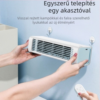 Fali felületre szerelt lapát nélküli USB ventilátor kivehető 300–500 mAh akkumulátorral, 3 sebességi lehetőség, 3–6 órás üzemidő, zaj < 36 dB