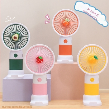 Palm Star USB Kézi Ventilátor, Hordozható Mini Ventilátor Beépített 300–500 mAh Akkumulátorral, 3 Sebesség, Telefon-tartó