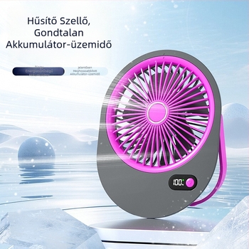 USB-töltésű asztali ventilátor, lapát nélküli, ultra vékony, kompakt és hordozható kollégiumi és irodai használatra, kültéri