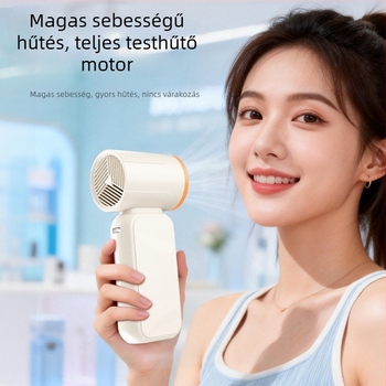 Kézi mini ventilátor USB töltés, lapát nélküli motorral, beépített akkumulátor 2000–4000mAh, 100 sebességfokozat