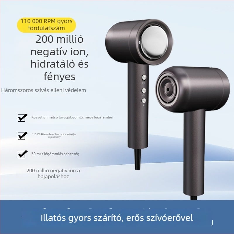 Hajszárító HD-009, 1400W, kefés motor, hideg/meleg levegő szabályozás, túlmelegedés elleni védelem