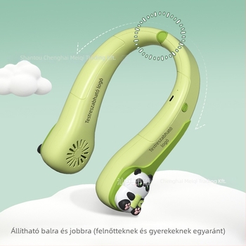 Nyakba akasztható blade-mentes ventilátor, beépített akkumulátorral, USB-töltéssel, 3 sebességgel, alacsony zajszinttel, hordozható kültéri ventilátor