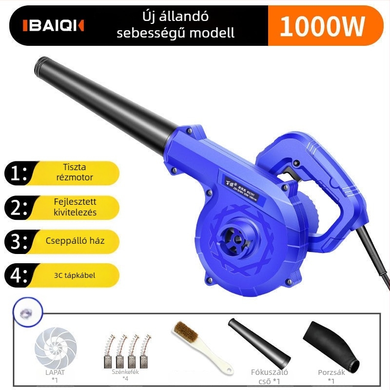 Porfúvó pisztoly – Magas teljesítményű 220V-os elektromos poreltávolító eszköz építkezéshez (nincs vákuum)