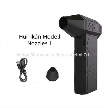 Hordozható turbineres hajszárító 13W, brushless motor, újratölthető lítium akkumulátor, 5V 1.5A